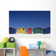 Colourful Beach Huts In Cape Town Wall Mural