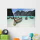 Wooden Boats In Maya Bay Wall Mural