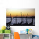 Gondolas At Sunset Wall Mural