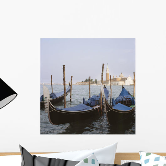 Moored Gondolas Canal St Wall Decal