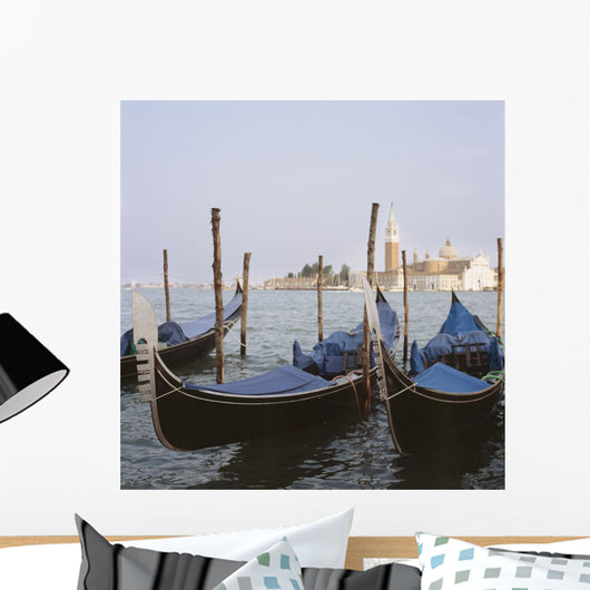 Moored Gondolas Canal St Wall Decal