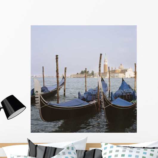 Moored Gondolas Canal St Wall Decal