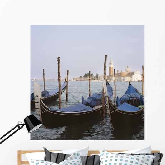 Moored Gondolas Canal St Wall Decal