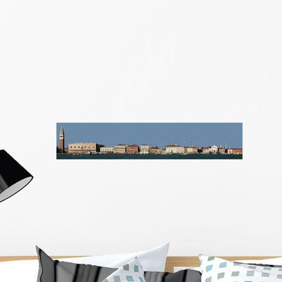 Venice Cityscape Lagoon Wall Mural shown on a wall