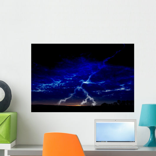 lightning at night Wall Mural