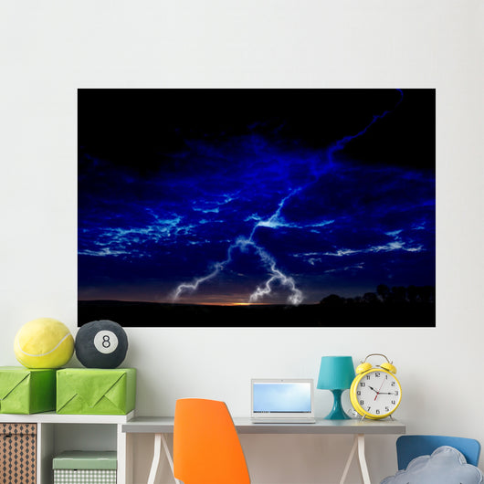 lightning at night Wall Mural