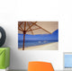 Umbrella And Tropical Beach, Close Up Wall Mural