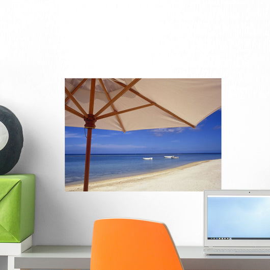 Umbrella and Tropical Beach Wall Mural