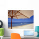 Umbrella And Tropical Beach, Close Up Wall Mural