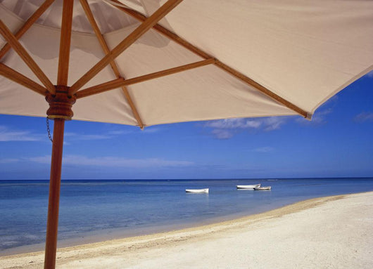 Umbrella and Tropical Beach Wall Mural