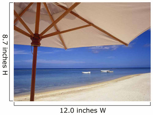 Umbrella and Tropical Beach Wall Mural