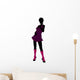 African American Go Go Dancer Illustration Silhouette Wall Decal