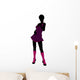 African American Go Go Dancer Illustration Silhouette Wall Decal