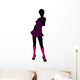 African American Go Go Dancer Illustration Silhouette Wall Decal