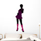 African American Go Go Dancer Illustration Silhouette Wall Decal