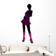 African American Go Go Dancer Illustration Silhouette Wall Decal
