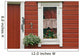 Red Wooden House With Plants In And By Window, Close Up Wall Mural