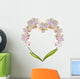 White Heard Shaped Orchid Wall Decal