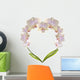 White Heard Shaped Orchid Wall Decal