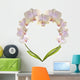 White Heard Shaped Orchid Wall Decal