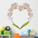 White Heard Shaped Orchid Wall Decal