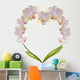 White Heard Shaped Orchid Wall Decal
