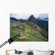 Llama At Machu Picchu's Ancient Ruins With Huayna Picchu Wall Mural