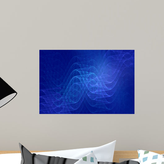 Blue Wavelengths Background Wall Mural