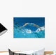 Underwater View Of Woman Diving Into Pool Wall Mural