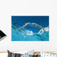 Underwater View Of Woman Diving Into Pool Wall Mural