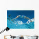 Underwater View Of Woman Diving Into Pool Wall Mural