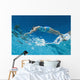 Underwater View Of Woman Diving Into Pool Wall Mural