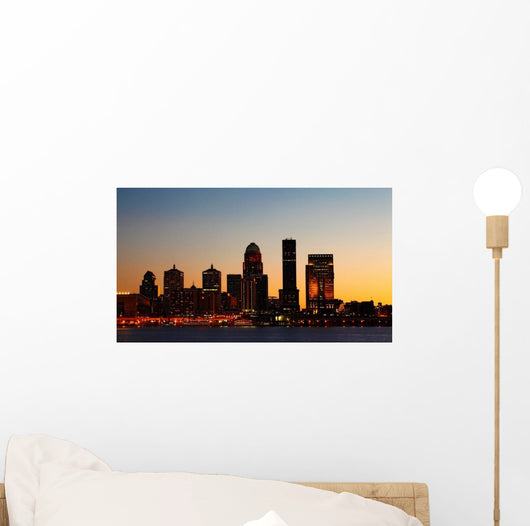 Louisville Kentucky Night Skyline Wall Decal