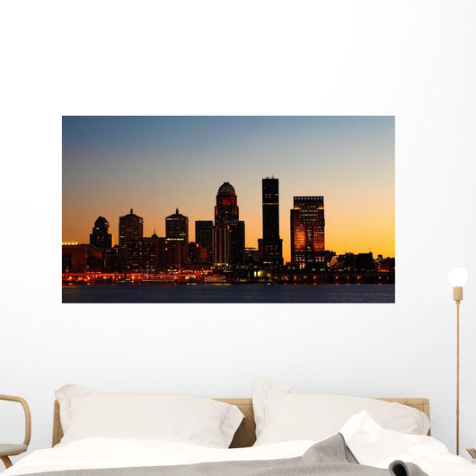 Louisville Kentucky Night Skyline Wall Decal