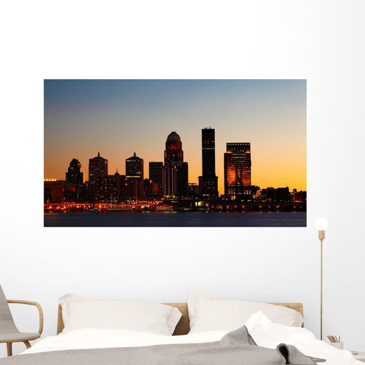 Louisville Kentucky Night Skyline Wall Decal