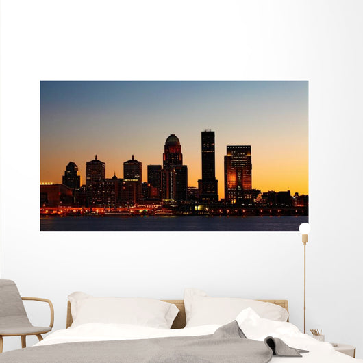 Louisville Kentucky Night Skyline Wall Decal