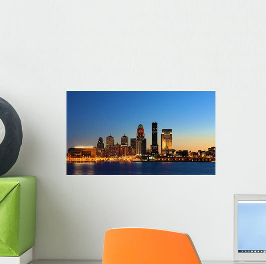 Wide Louisville Kentucky Skyline Wall Decal