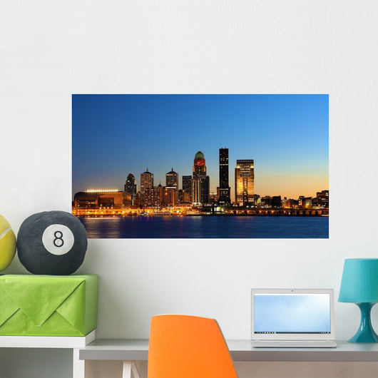 Wide Louisville Kentucky Skyline Wall Decal