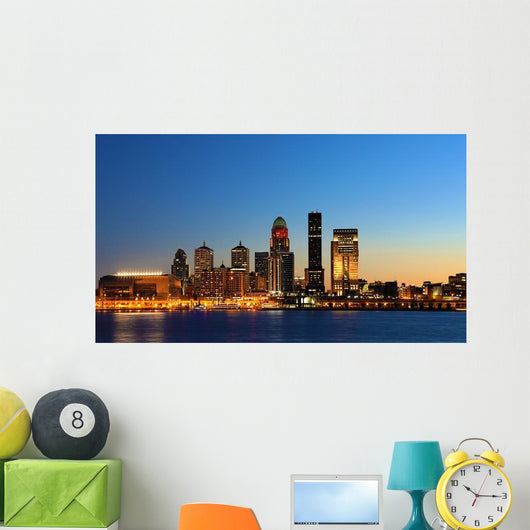 Wide Louisville Kentucky Skyline Wall Decal