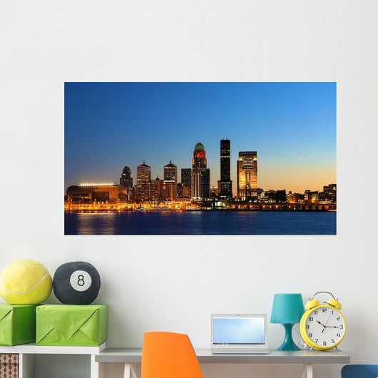 Wide Louisville Kentucky Skyline Wall Decal