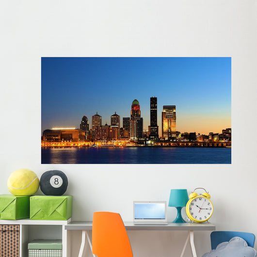 Wide Louisville Kentucky Skyline Wall Decal