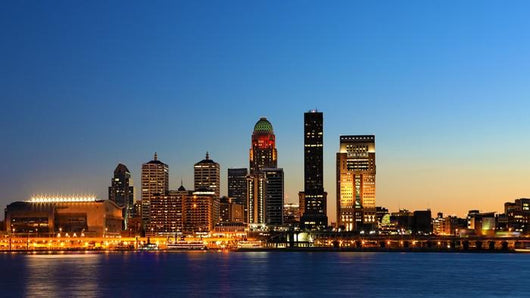 Wide Louisville Kentucky Skyline Wall Decal