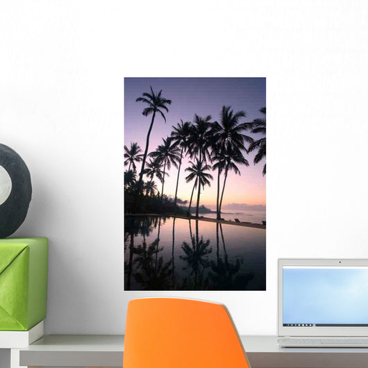 Coconut Trees Sunrise Wall Decal