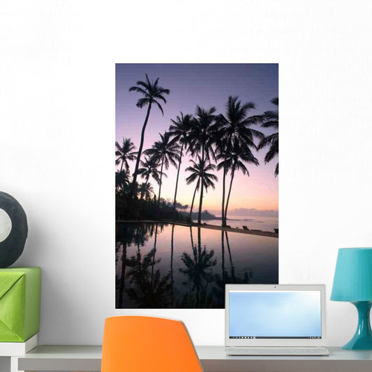 Coconut Trees Sunrise Wall Decal