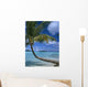 Palm Tree Leaning Over Sea Wall Mural