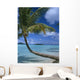 Palm Tree Leaning Over Sea Wall Mural
