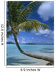 Palm Tree Leaning Over Sea Wall Mural