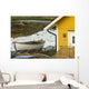 Boat And Traditional House On Flaton Island Wall Mural