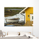 Boat And Traditional House On Flaton Island Wall Mural