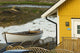 Boat And Traditional House On Flaton Island Wall Mural